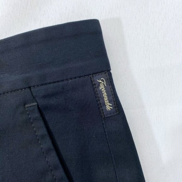 FACONNABLE WOMEN'S NAVY HIGH RISE STRAIGHT LEG DRESS PANTS - 16 - Picture 6 of 10